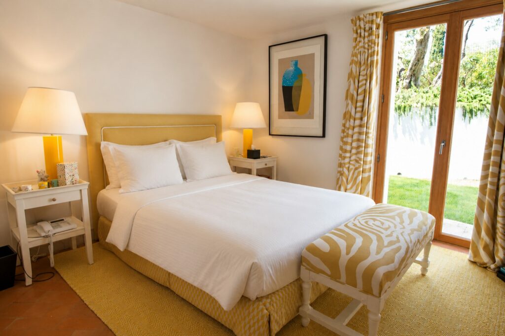 location-villa-luxe-cannes-chambre-invites-jaune